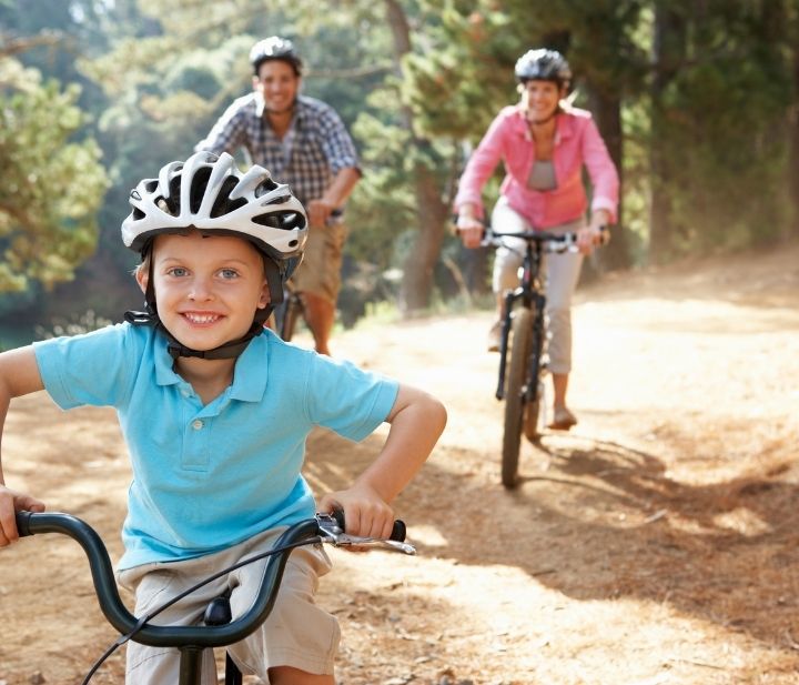 family biking activity